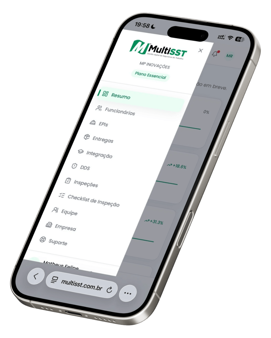 Interface mobile do MultiSST